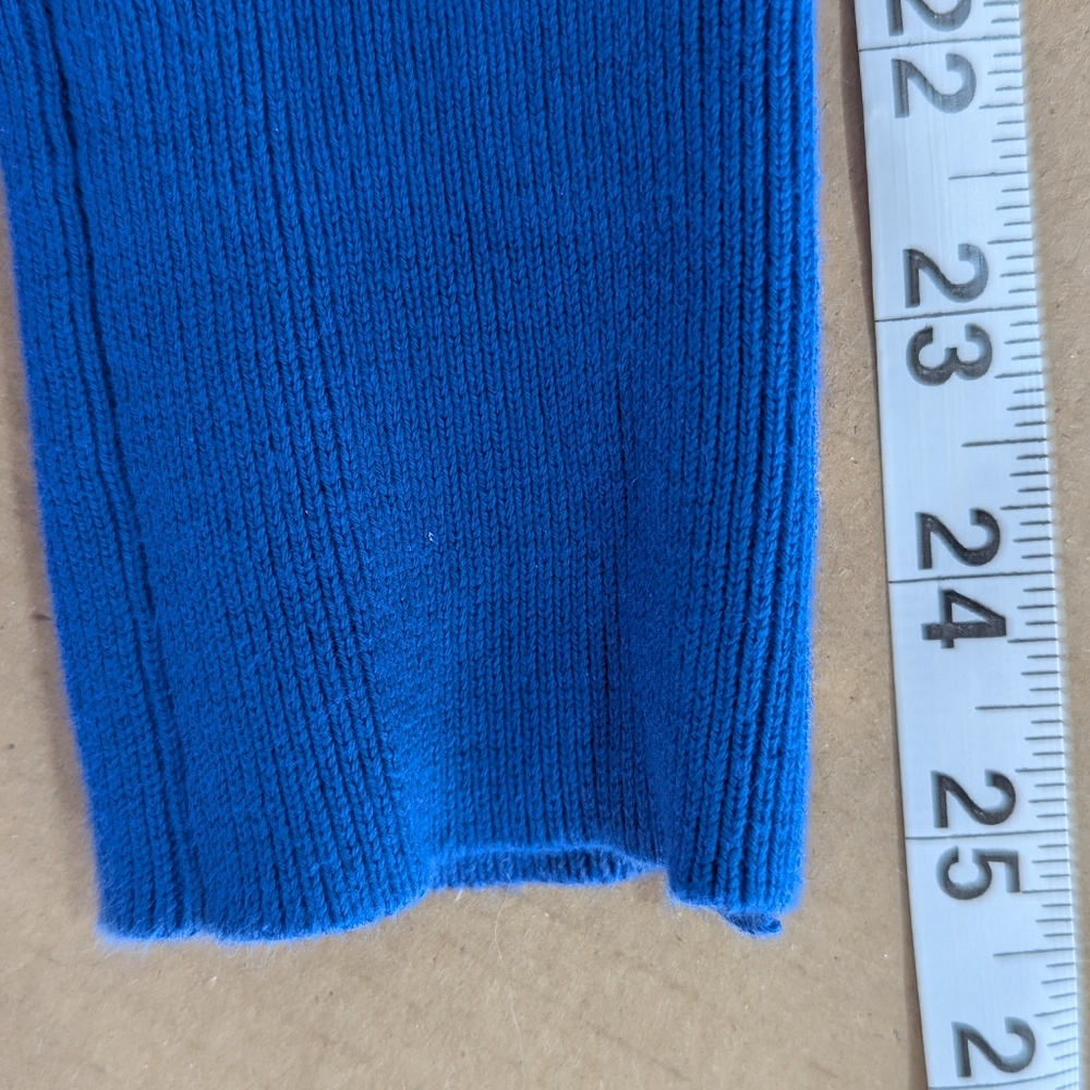 Boden Women's Royal Blue Crewneck Knit Sweater Button Sleeve Deco Sz M EUC - Picture 14 of 14